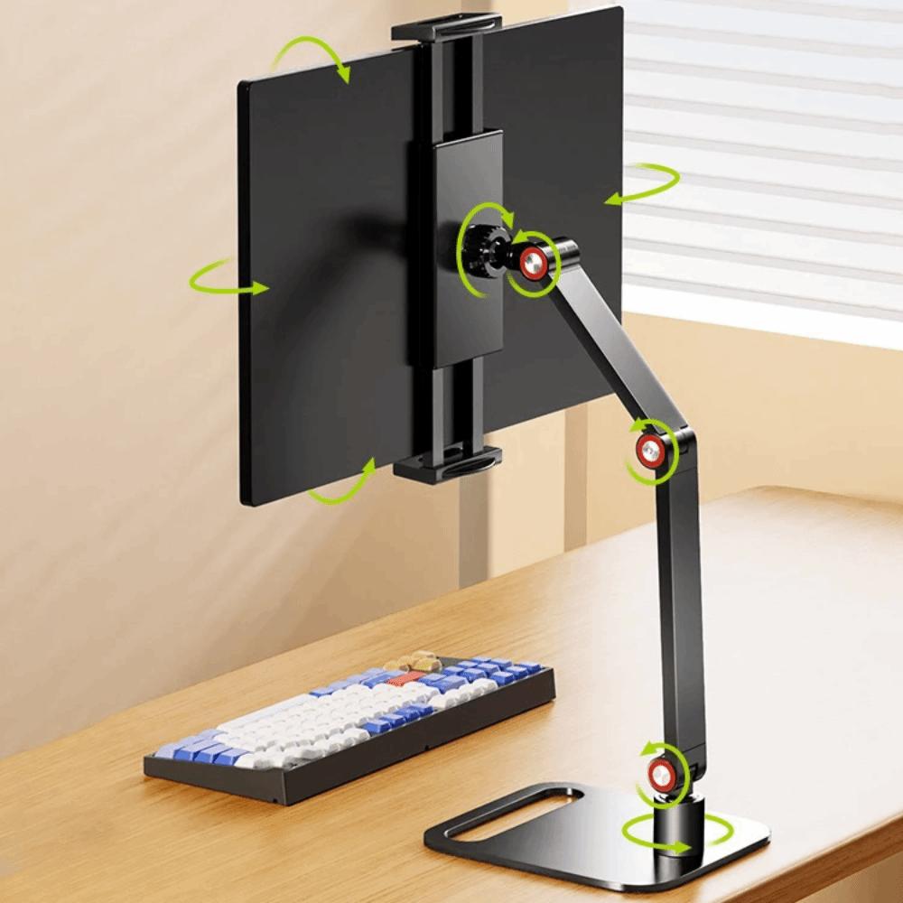 Adjustable Height Portable Monitor Holder Punch-Free Foldable Screen Holder Desktop Mount Expandable Monitor Bracket