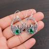 Chrome Diopside Gemstone 925 Sterling Silver Jewelry Drop/Dangle Earrings1.64" CE-2-10