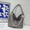 Sense design hand-woven bag large capacity tote bag casual lazy wind single shoulder underarm bucket bag