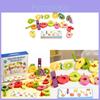 Wooden Fruit Stringing Game For Kids Educational Toys Interactive Logic Play