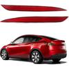 Rear Bumper Reflector Lamp Compatible for TESLA MODEL Y 2020-2024,Replacement Red Marker Lights Lens Left Driver Right Passenger Side Trim