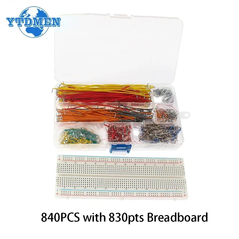 Breadboard Jumper Cable Wire Kit MB102 400 830 Tie Breadboard 14 Different Lengths Jumper Solderless PCB Bread Board DIY Kits