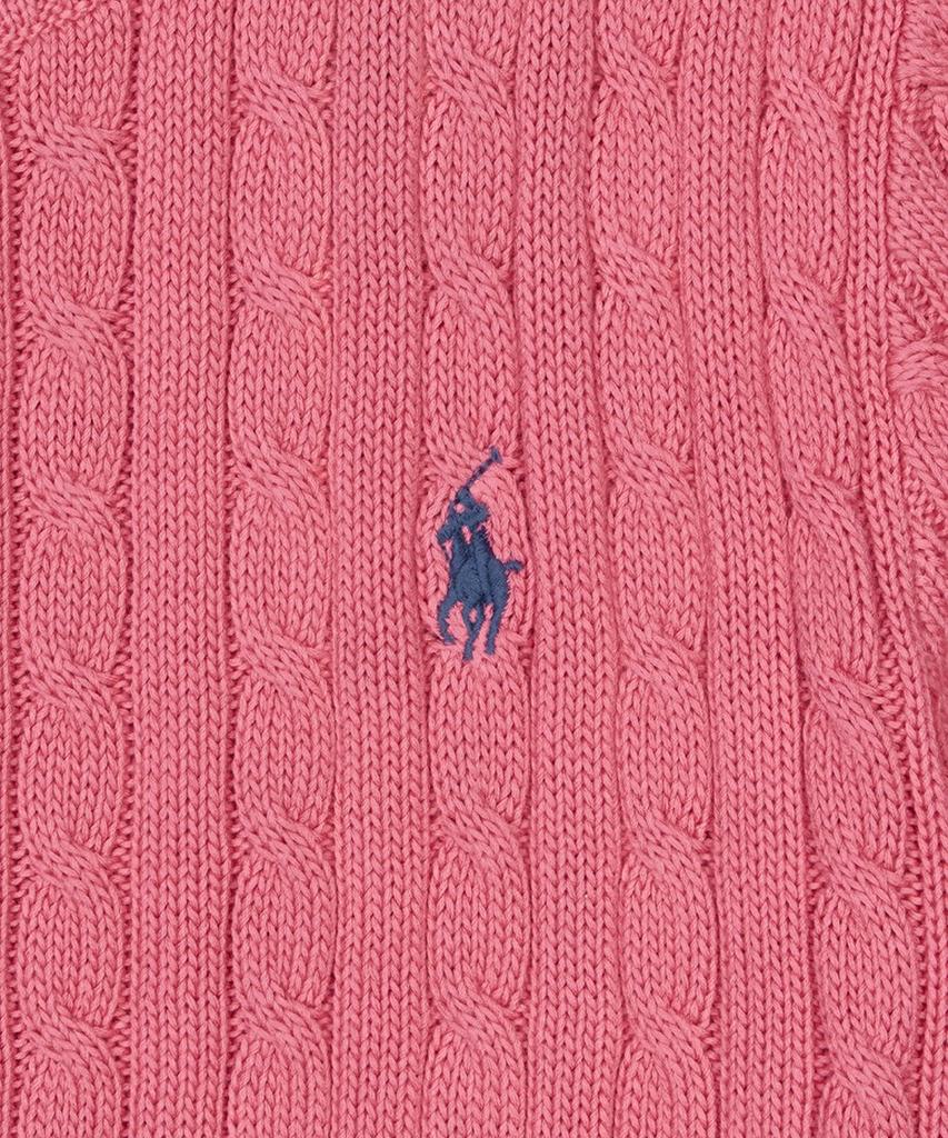 POLO RALPH LAUREN [W] Cable Knit Cotton Short Sleeve Sweater - Red