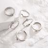 Women Classic Simple Opening Initial Letter Ring Fashion Party Jewelry Gift