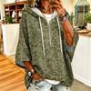 Damen Zip-Up Hoodie mit Strick-Oversize-Sweatshirt für Freizeitkleidung