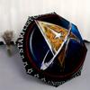 Star Trek Starfleet Command Emblem Sticker Decal 4x 4Umbrella, Portable 3-Fold Compact Umbrella for Men & Women Gift