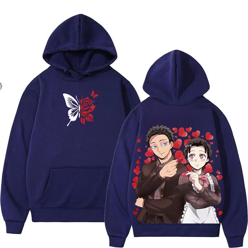 

Autumn Winter Women’s Men s Clothing Hoodies Japanese Anime Demon Slayer Print HoodedSweatshirt Y2K Oversized Cotton Tops Coat 3XL