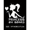 1pc Princess On Board Car Sticker