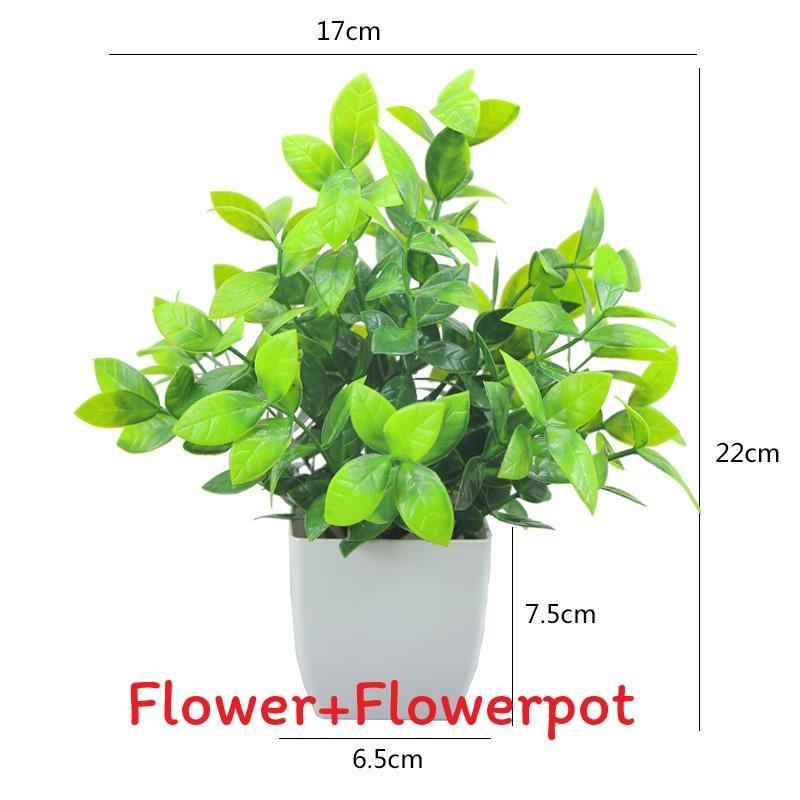 Plastový eukalyptus magnólie v květináči bonsaj pro vnitřní dárkovou dekoraci