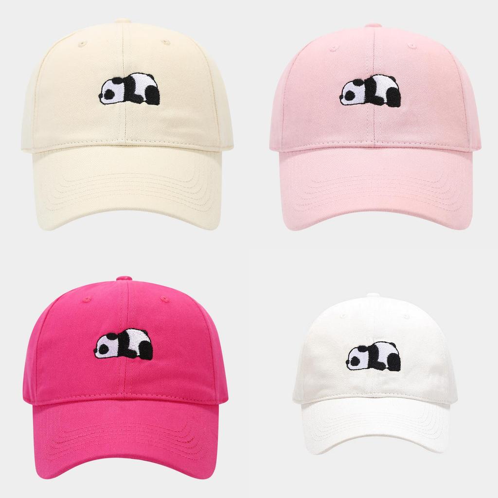 Summer Panda Cartoon Baseball Cap For Women Casual Sun Block Breathable Cotton