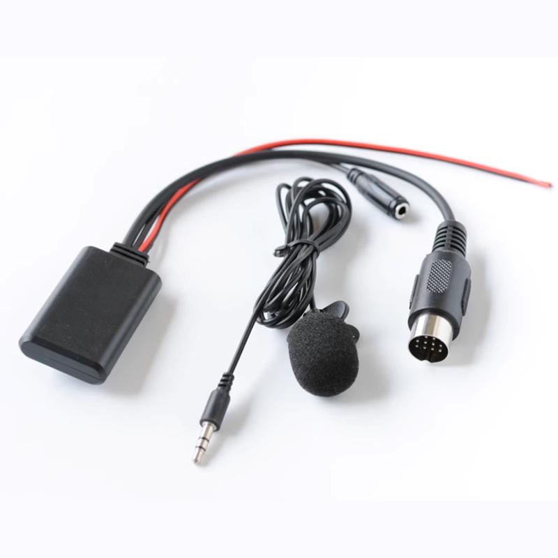 13-pin cd host Bluetooth Adapter Audio Music AUX Cable+Microphone For KENWOOD KRC-553 CA-C2AX KCA-iP500 CA-C1AX