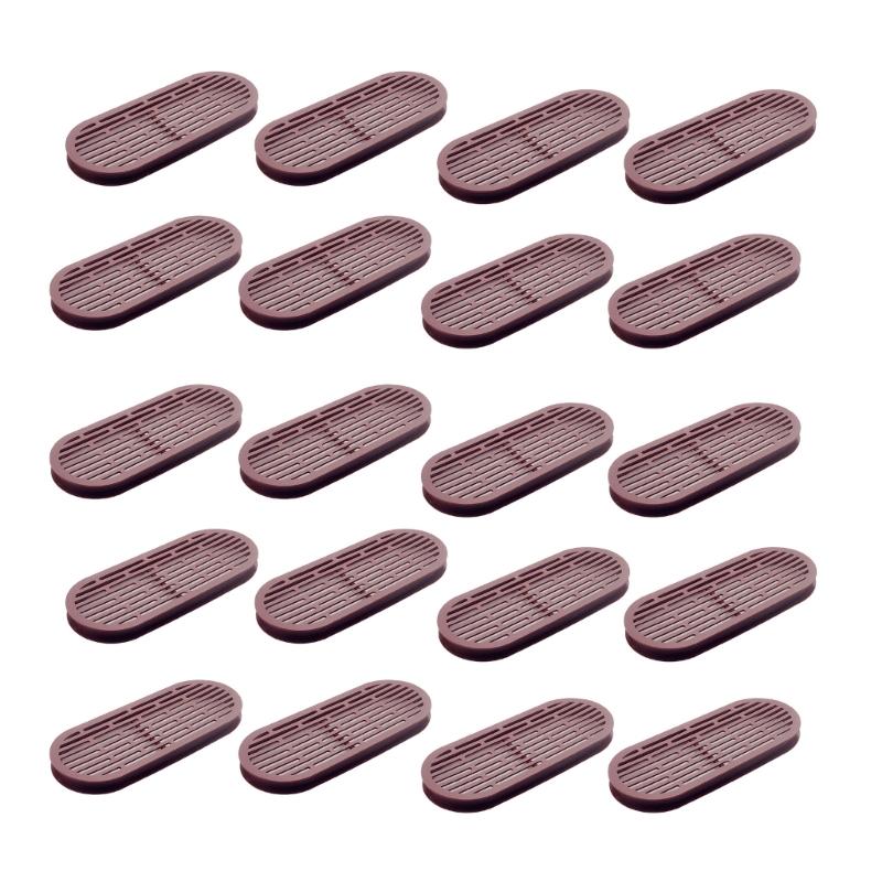 20Pcs Furniture Cabinet Ventilation Decorative Cover Perforated Air Vent Ventilation Grille Wardrobes Fitting Enduring