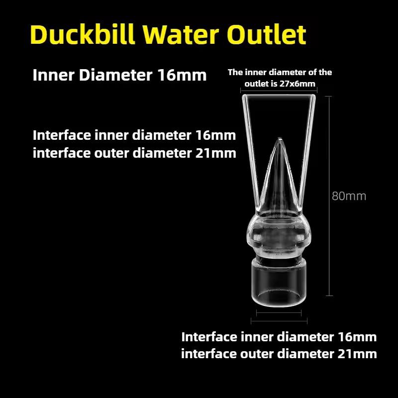 Universal Duckbill Nozzle Aquarium Filter Fish Tank Pump Rotating Water Outlet Pipe Connector Changed to Oxygen-Increasing Port