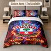 Individuelles Bettwäsche-Set Southampton FC Muster, Druck Name Text 1 Bettbezug plus 2 Kissenbezüge Heimtextilien
