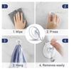 15Pcs PVC Towel Storage Rack Transparent Towel Hanger Multifunctional Wall Hook  Bathroom