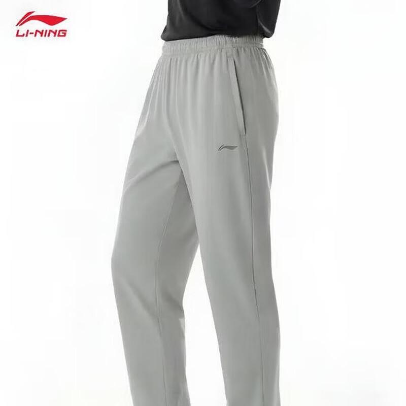 LI-NING Men s 2026 Summer Woven Straight-Leg Outdoor Pants AYKW297-4 L