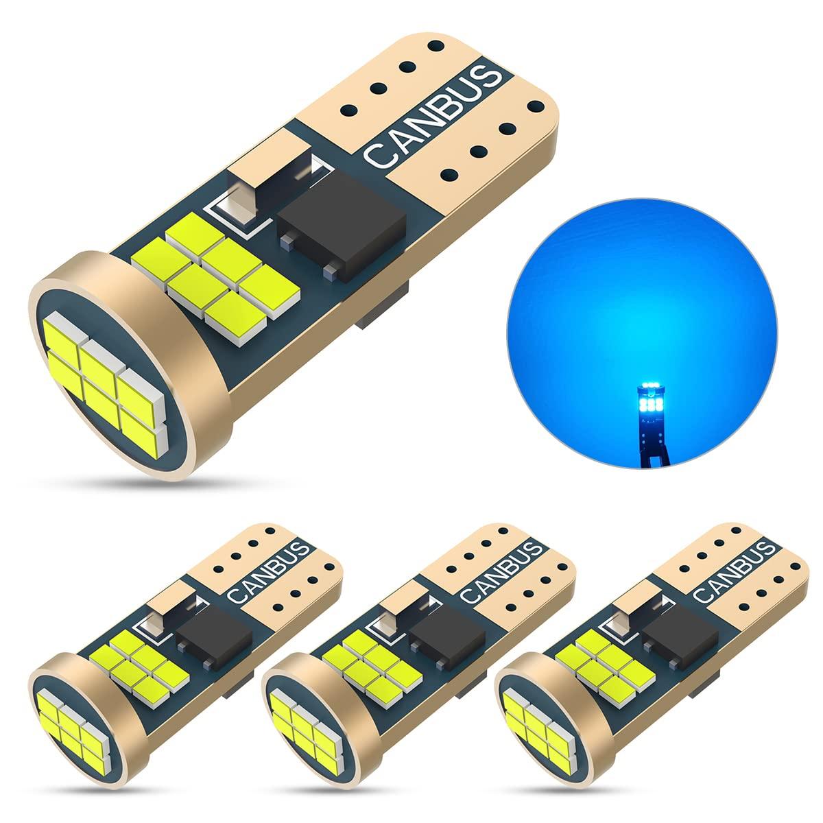 

T10 LED, Ice Blue, Explosive Light, Built-in Canceller, Position Lamp, License Plate Light, Room синий