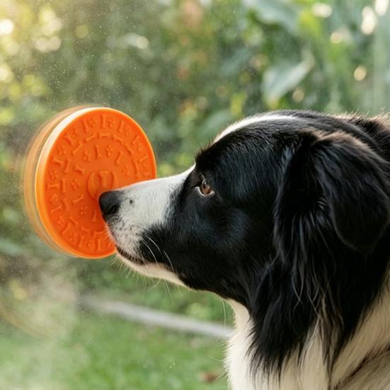 Yousheng Pet Slow Food Mat with Strong Suction Cup, Bone Paw Print Design Dog Feeding Mat, Dog Slow Eating Bowl Accessory for Preventing