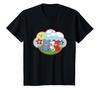 Kids Funny Teddy Bear Summer Sun Cloud Flower T-Shirt