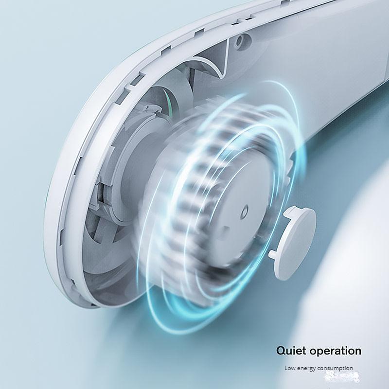 Mini ventilator pentru gât mic, cu răcire cu aer, de 1200 mAh, portabil, pentru sport în aer liber, USB, ventilator de gât fără lame, alimentat de vânt mare