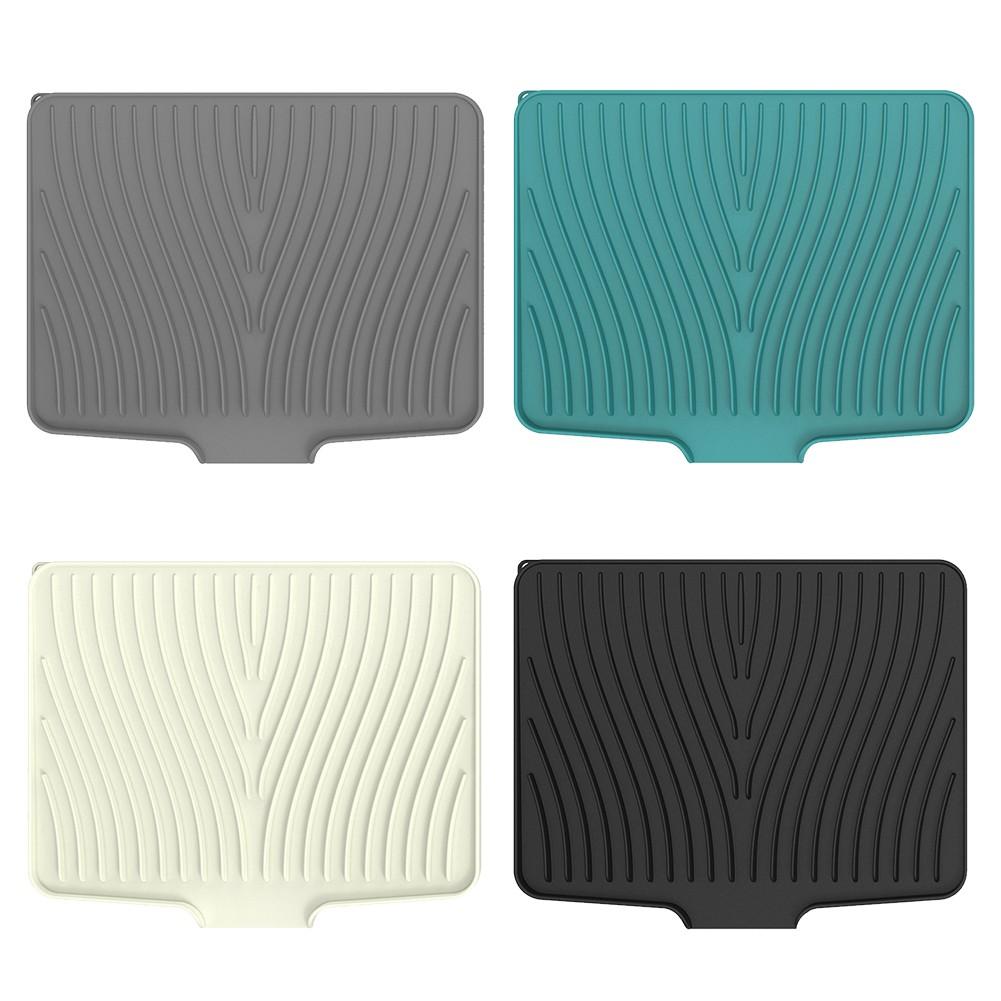 Silicone Non Slip Drying Mat with Drainage Lip for Kitchen Convenience