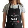 Tablier de cuisine - Carla d'amour - Noir - Impression bretonne - Coton résistant