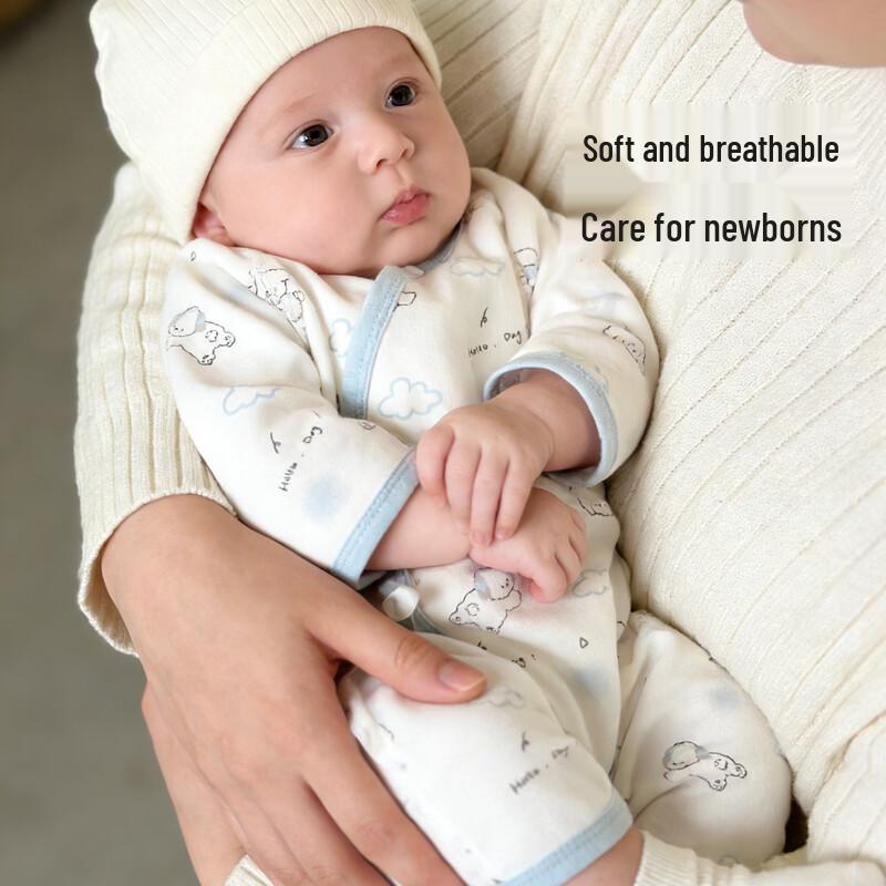 Baby Pure Cotton Long Sleeve Romper Bodysuit (2-Pack)