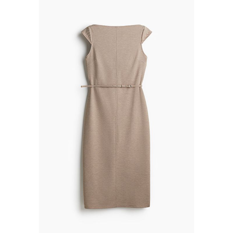 

Женская одежда HM Осень 2025 Новое поступление платье с рукавом-крылышком и поясом 1275644