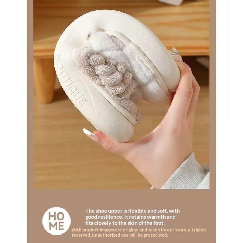 Men'S Cotton Slippers For Winter 2025 New Style Outdoor Indoor Fleece Lined Non-Slip Warm Plush Slippers For Women Winter Edition