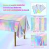 Tablecloth For Table Nappe De Table Tablecloth Birthday Iridesnt Disco Party Decor Shiny Laser Holographic Disposable Covers