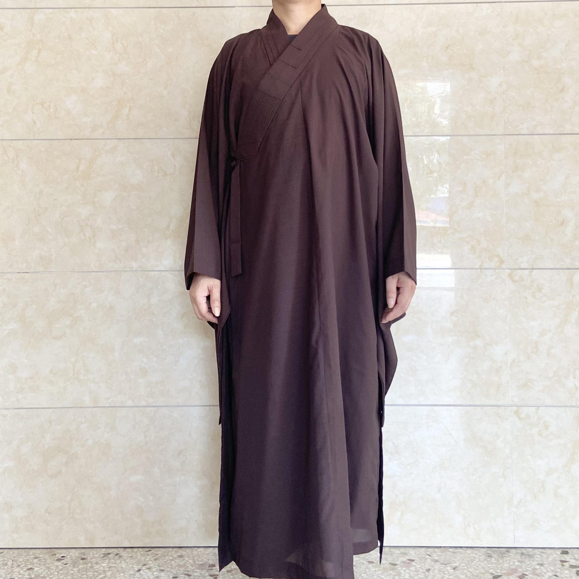 

Преміальна буддійська чернеча роба Касая Хайцін Лей: Довга сукня, Синій/Кавовий/Чорний Size 39 (Height 165cm-169cm)