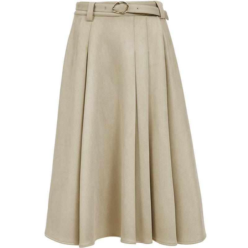 ONLY Women's Elegant Draped A-line Midi Skirt