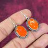 Orange Sea Sediment 925 Solid Sterling Silver Earrings, Handmade Gemstone Earrings Jewelry, Gifts For Wife Brand New Earrings