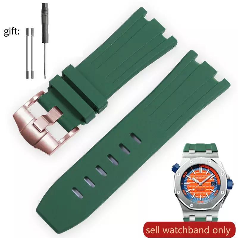 Watch Band Silicone Men's 28mm for AP Audemars and Piguet Royal Oak Offshore 15400 15703 26471 26474 15703 15706 Watch Strap