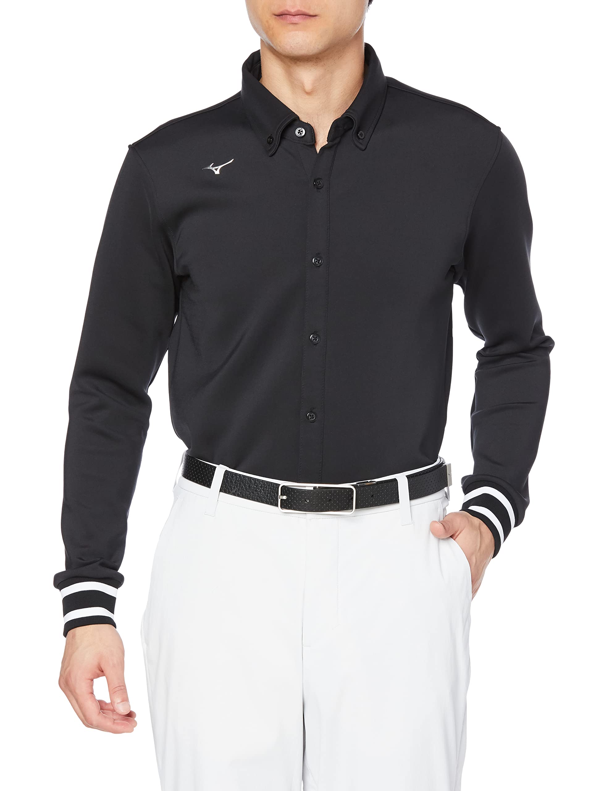 

Mizuno Move Tech Fully Open Long Sleeve Ribbed Golf Shirt, Men s, Black, Size XL (E2MA1506)