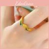 Sand Artistic Vietnamese Gold Ring Adjustable Size Unique Geometric Style For Lovers Fashion