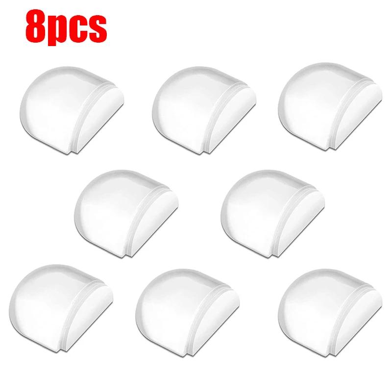 1-8pcs Transparent Door Stopper Self Adhesive Door Holder Catch Floor Mounted Door Stop for Protection of Wall and Furniture