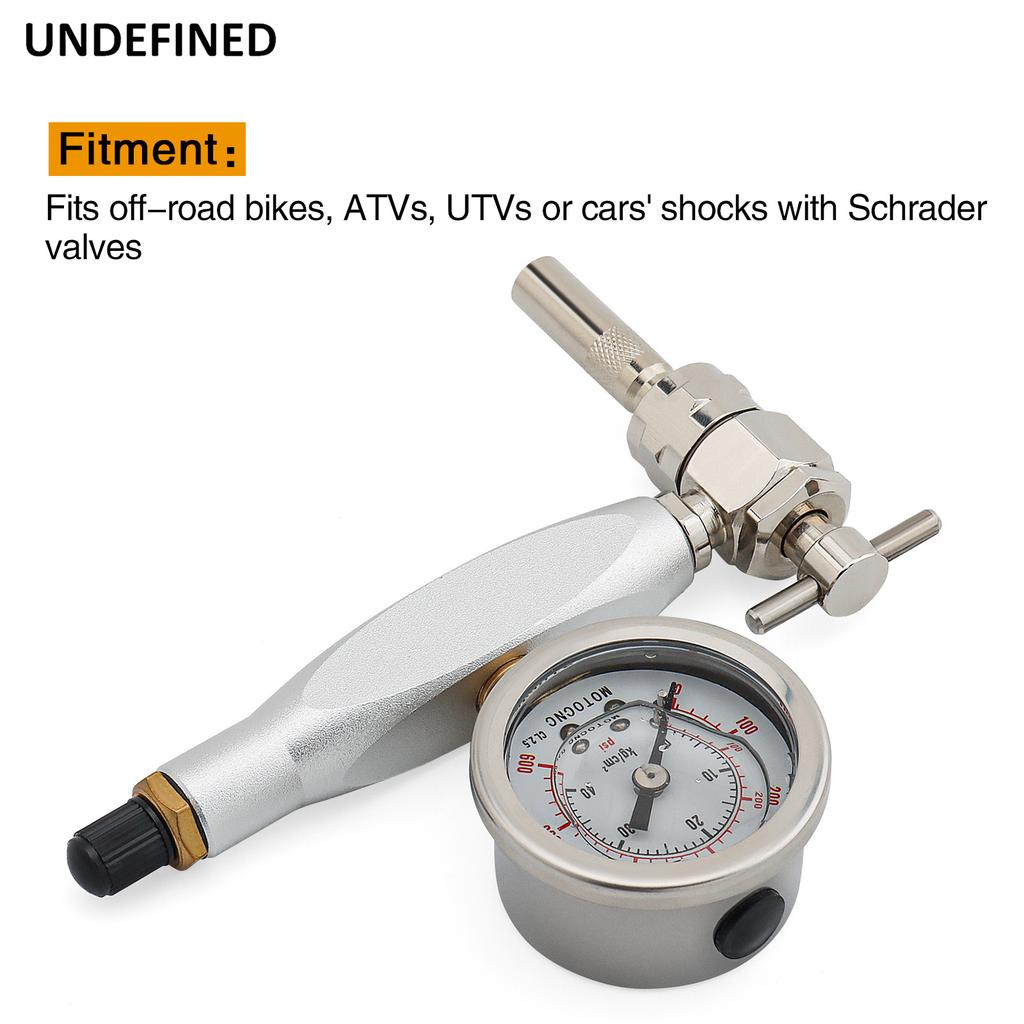 600PSI Suspension Shock Nitrogen Needle Fill Tool Kit ATV UTV For KTM Suzuki Yamaha Polaris RZR CanAm Arctic Cat Snowmobile