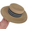 Bohemian Flat Top Straw Hat Children Summer Vacation Beach Sunshade Sun Hat Versatile French Top Hat