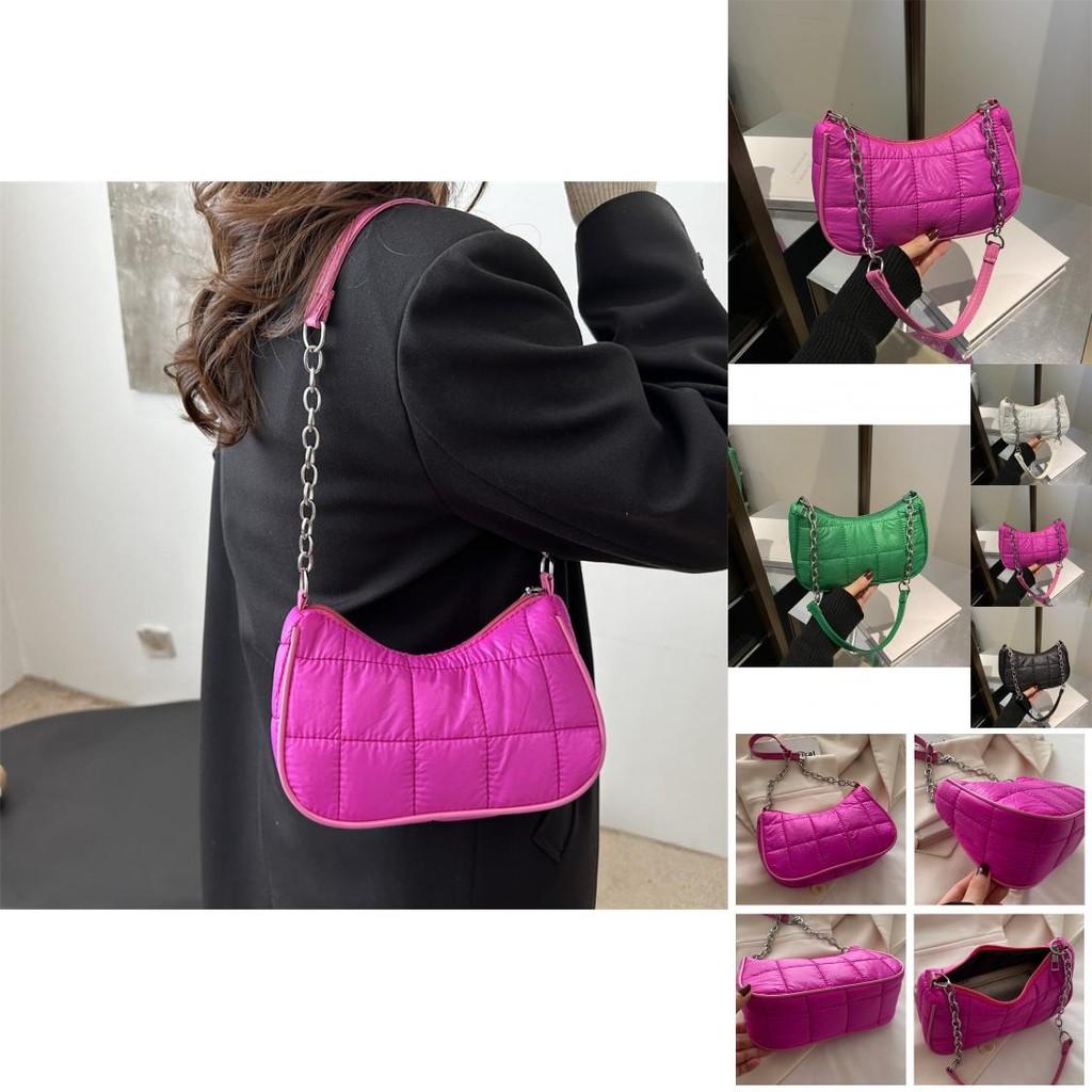 Stylish And Trendy Women's Shoulder Bag In Black White Pink And Green Colors For Everyday Use