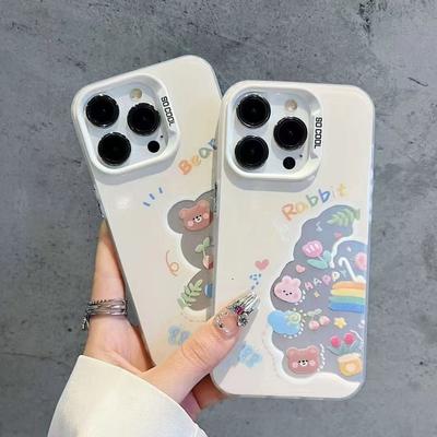 Suitable for Apple 16promax Phone Cases, Cartoon 15pro, European and American Style 14/13, Mini 12 Plus