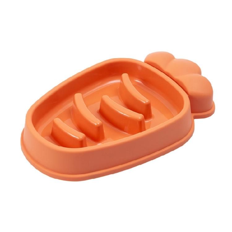 Dog Feeder Slow Eating Bowl Fun Shape Durable Plastic Dish Preventing Choking