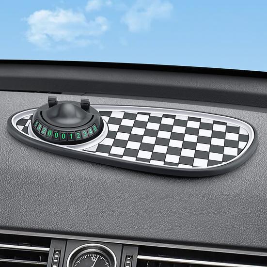 Car Anti Slip Pad Car Phone Holder with Night Glow Number Display Rotatable Dashboard Mount for Most Cars