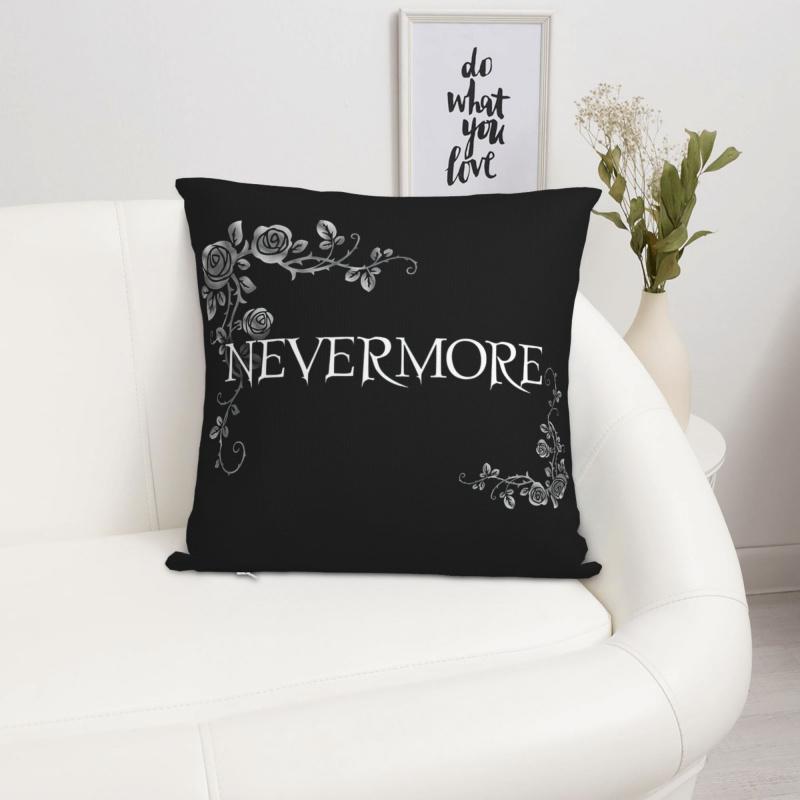Vikama Emma J Shipley Edward Allan Poe 'The Blackbird Will Never Return' Printed Pillowcase Literary Themed Home Decor