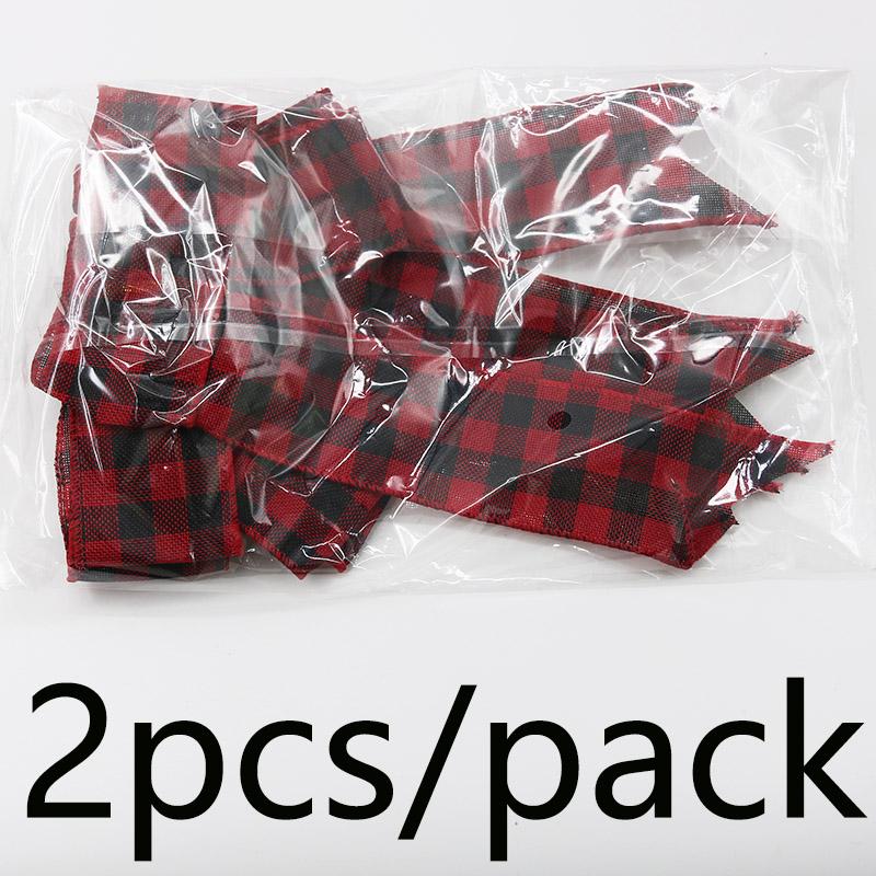 (2-teiliges Set/Packung) 24cm Bandschleife Weihnachtsbaumkranz Dekoration Leinen Schleife DIY Party Basteldekoration