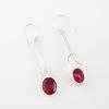 Pink Rubellite Gemstone 925 Sterling Silver Jewelry Handmade Drop Earrings 1.76" EE-171-11