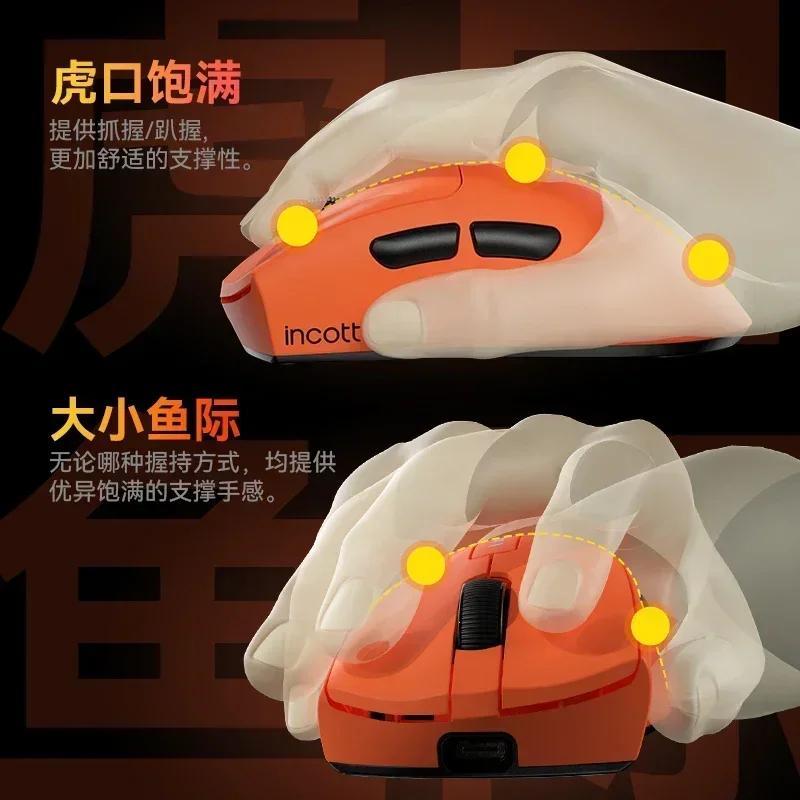 Incott G24 Pro Wireless Mouse Gaming Mouse 2 Mode Light Weight Mouse 2.4g Paw3950 Support 8k Receiver 32000dpi Gaming Mouse Gift