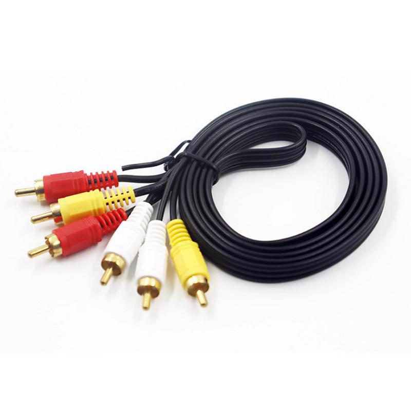 

Аудио/видео кабель 1,5 м Lotus 3-to-3 6 головок DVD RCA для телеприставки 1.5m 3 to 3 RCA чёрный