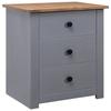 Day and Night - Day and Night Solid Pine Wood Bedside Table Panama Style 46x40x57 Cm