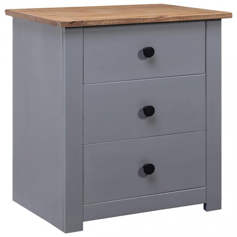 Day and Night - Day and Night Solid Pine Wood Bedside Table Panama Style 46x40x57 Cm